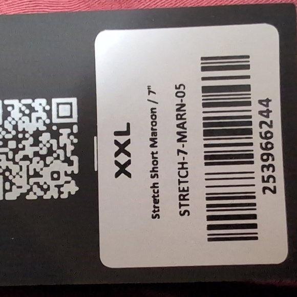 *NWT* Bearbottom Stretch Short Maroon Elastic Waistband Size XXL 7" Inseam - Picture 4 of 10